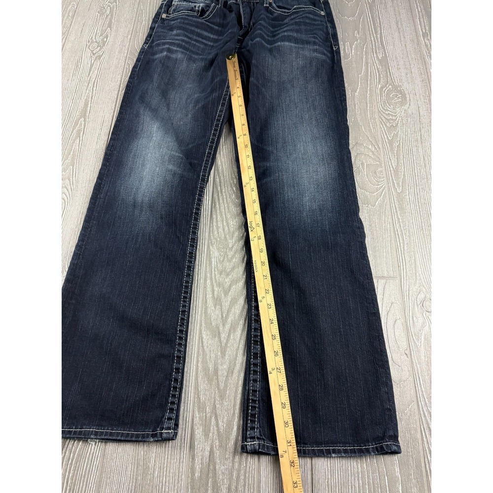 BKE Derek Jeans Mens 31R Straight Leg Dark Wash Denim Blue 31x32 - Picture 8 of 11